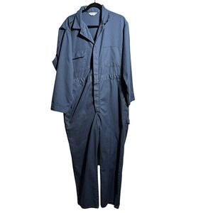 VTG Big Mac Worksuit Coveralls Mens 44S JCPenney Workwear Blue Long‎ Sleeve SEE
